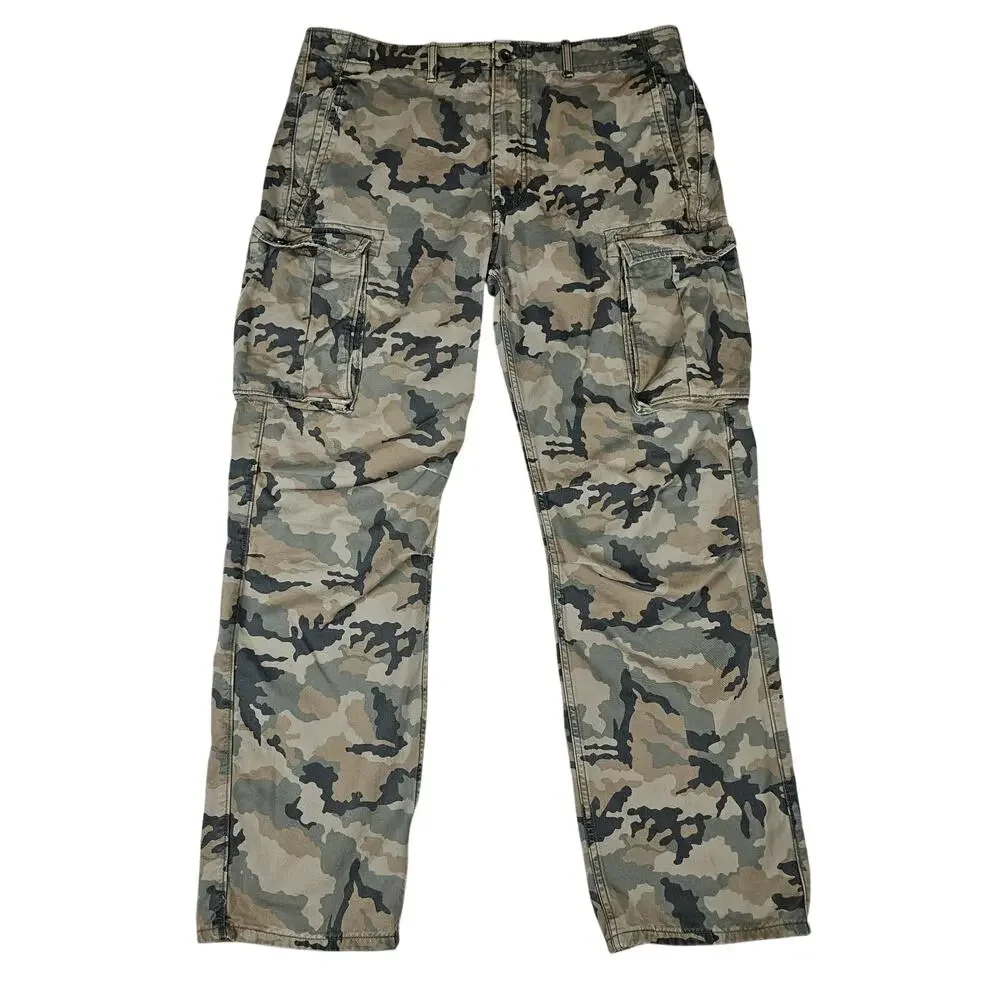 Levi's Cargo Pants Men's 38×31 Green/Brown Camouflage Paratrooper
